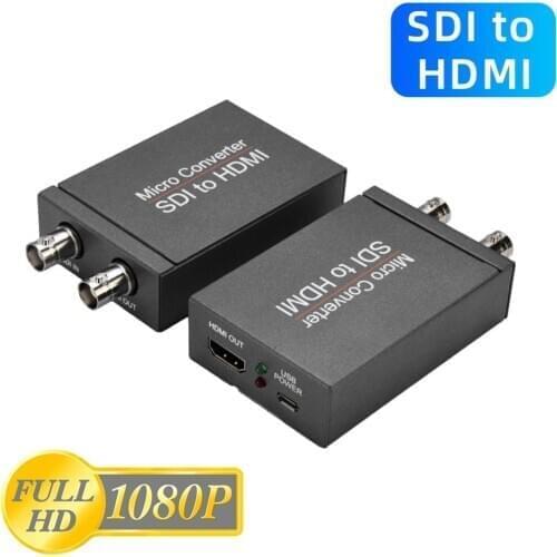 BL 1Pcs 1080P 3G SDI to HDMI Video BNC Extender Auto Detection Converter Adapter Video Output Computer Accessories