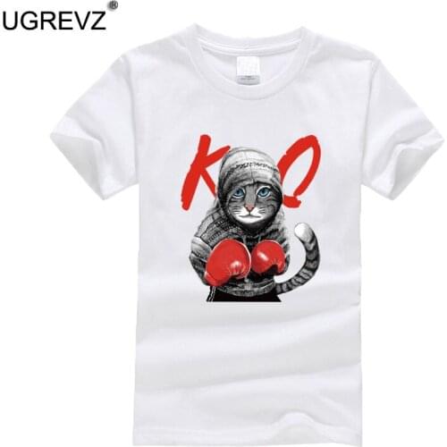 Big Boys t shirt for Kids Short Sleeve Cotton Summer Teenage Clothes Tops Boxing Cat t-shirt Toddler Girl tshirt 6 8 10 12 Year