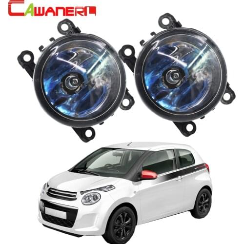 Cawanerl 2 X 100W H11 Car Halogen Bulb Fog Light Daytime Running Lamp DRL 12V For Citroen C1 (PM_, PN_) Hatchback 2005 Up