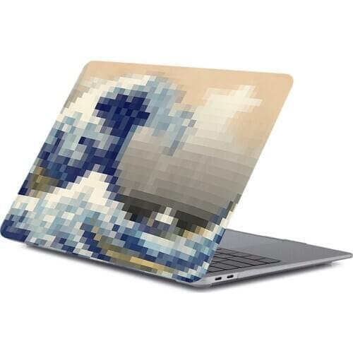 Sea Waves Pixels Pattern Laptop Case For Apple MacBook Pro Retina Air 12 13.3 15inch,For New Air/ Pro A1932 A2159 Cover shell