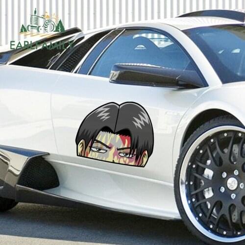 EARLFAMILY 43cm x 35.3cm For Levi Ackerman Peeker Fine Car Stickers Waterproof Decal Vinyl Material Scratch-Proof Decoration