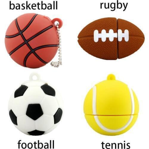 Basketball Sport Ball Usb Flash Drive 4GB 8GB 16GB Football Memory Stick Storage Ball Pendrive Mini Usb Disk Flash Card USB 2.0