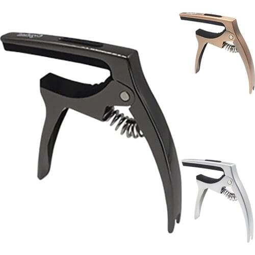 Orphee Guitar Capo for Acoustic Electric Guitar Made of Alloy with Pick Holder and Guitar Pin Puller 3 in 1 Function