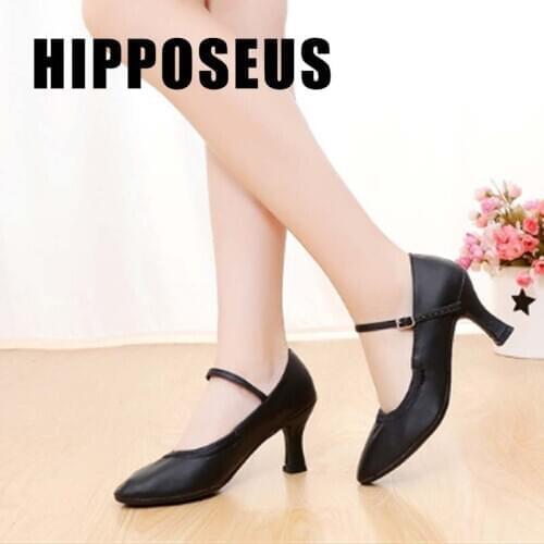 HIPPOSEUS New Latin Dance-Shoes Women Girls Tango Modern Dance Shoes Femal Salsa Ballroom Party Soft Dancing Shoes Professional