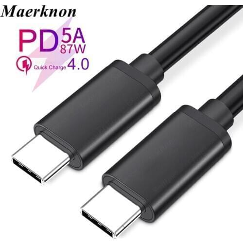 100W USB C To USB Type C Cable USB C PD Fast Charging Cord USB-C Type-c Cable For Xiaomi mi 10 Pro For Samsung S20 Macbook iPad