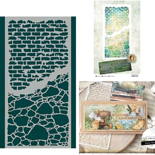 Brick Wall and Stone Background Metal Cutting Stencils for DIY Scrapbooking Album Make Paper Card Embossing New for 2021 Arrive