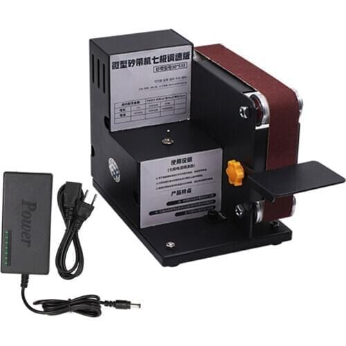 Multifunctional Mini Electric Belt Sander Grinder Professional DIY Polishing Grinding Machine Fixed Angle Sharpening Blade Bench
