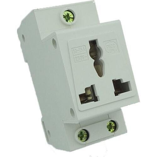 New Din rail Modular Socket for Switchgear 3 Pins Extention Distribution Box Power Socket 10-16A 250V
