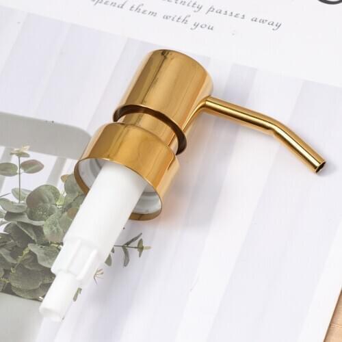 1PC Stainless Steel Bottle Pump Rose Gold Shower Nozzle Electroplating Pump Head Shampoo Press Pump Sanitizer Spray Nozzle