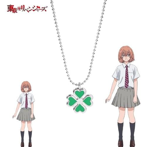 Popular Japanese Anime Tokyo Avenger Tachibana Hyuga The Same Four Leaf Clover Pendant Necklace Cosplay Holiday Accessories Gift