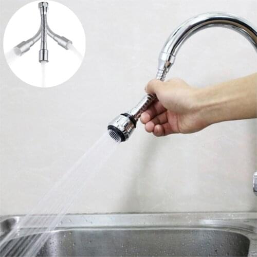 Adjustable Flexible Faucet Kitchen Bathroom Shower Lengthener Water Saver Splashproof 360 Sink Faucet Sprayer Faucet Filter Tip