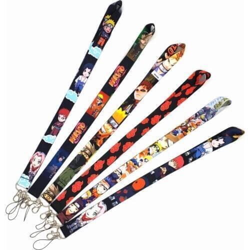 New 6 Style Naruto Clouds 90s Cartoon Funny Vintage Neck Strap Lanyards ID Badge Card Holder Keychain Mobile Phone Strap Gift