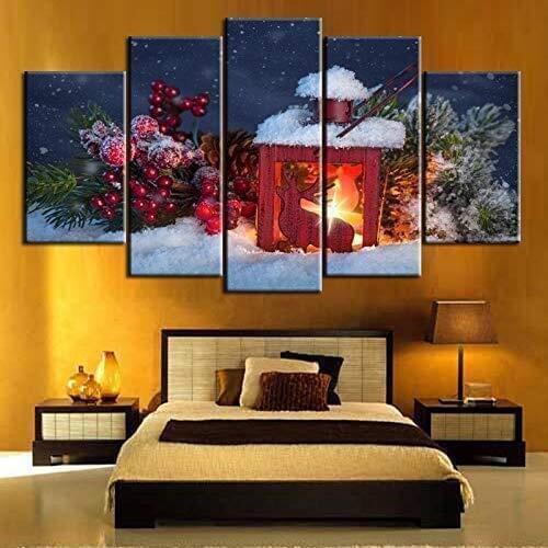 Christmas Picture 5PCS Wall Art Prints Canvas Picture for Living Room Home Decor Canvas Painting Drop Shipping