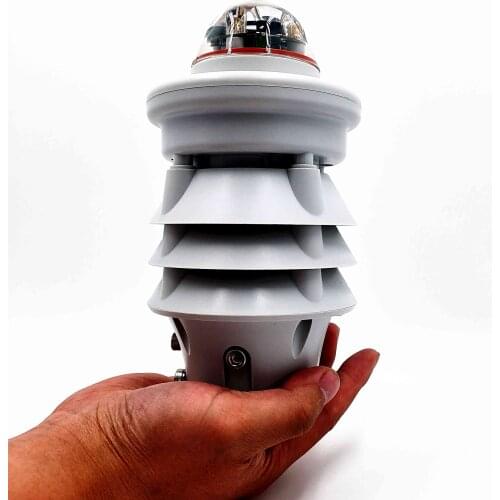 Mini agricultural 4 in 1 air temperature humidity pressure rainfall RS485 MODBUS data logger compact weather station