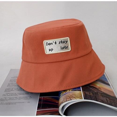 Han version ins net red embroidery fisherman hat spring and summer new outdoor shade face small bucket Free Shipping