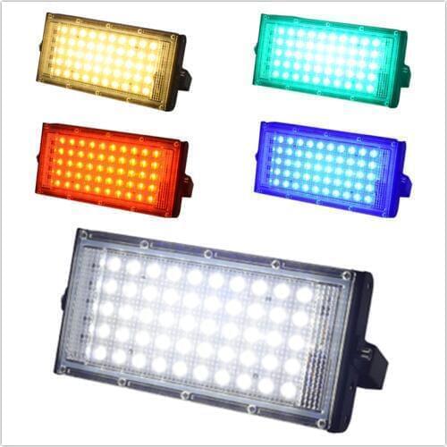 Led power floodlight waterproof spotlight street lamp 220v 240v cool white red green blue spot light landscape lighting IP65 RGB