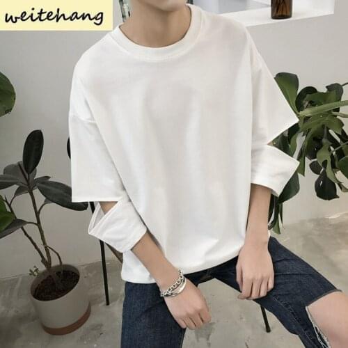 Мужские однотонные футболки Weitehang China At AliExpress