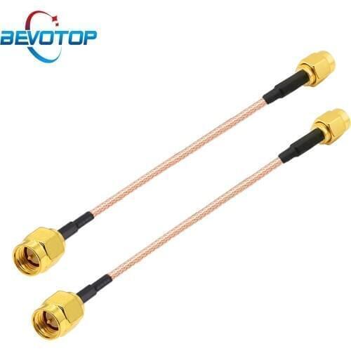 100pcs/lot RG178 Pigtail Cable SMA Male to SMA Male Adapter RF CoaxCable WiFi Router Antenna Extension Jumper Cord Wholesales