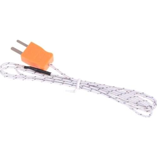 100cm K-type Test Length Wire Temperature Thermocouple Sensor Probe Tester Line -50-400℃ for Refrigerator Remote Monitor