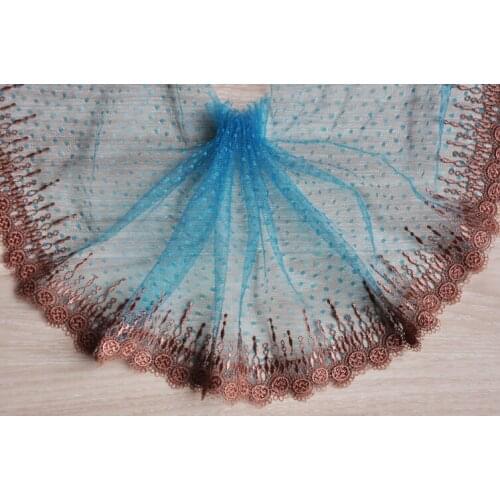 2Meters Lace Ribbon Trim Embroidery African Laces Fabric Trimmings For Wedding Dress Sewing Diy Crafts 21cm Width