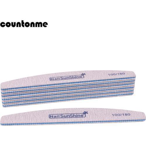 25Pcs/lot Nail Art Files 100/180 Nail Buffer UV Gel Nail Polish Pedicure Manicure Buffers lime a ongle Nail Salon Tools