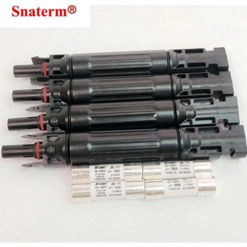 5 Pieces x Solar Panel PV Connectors with Built in 10A 15A 20A 30A in-line Fuse Connector for solar panels protection