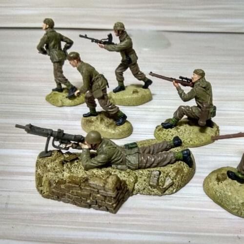 Liteback 1:32 Scale 21st Century WWII British Paratrooper Desert Fox Set Of 6 People Finished Out Of Print Model