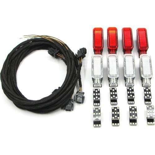 8 *PCS Pieces Set New Door Warning Lights lamp Apply to A3 A4 A5 A6 A7 A8 Q3 Q5 8KD 947 411 *4PCS \ 8KD 947 415C * 4PCS