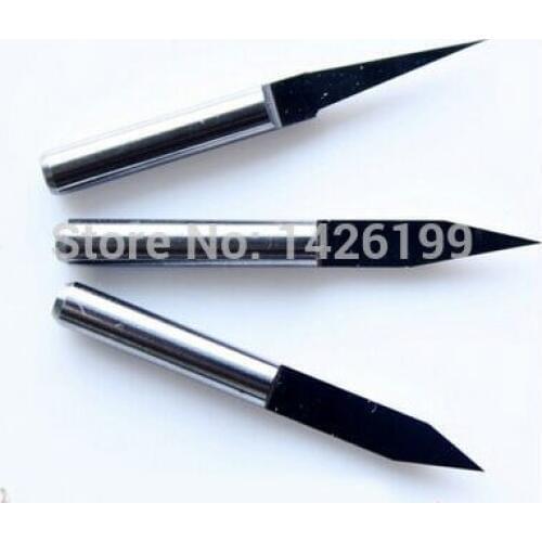 Free Shipping 10PCS 3.175mm 10 Degree 0.1MM End mill Carbide PCB CNC Engraving Bits ,Engrave Wood Acrylic PVC Metal tool
