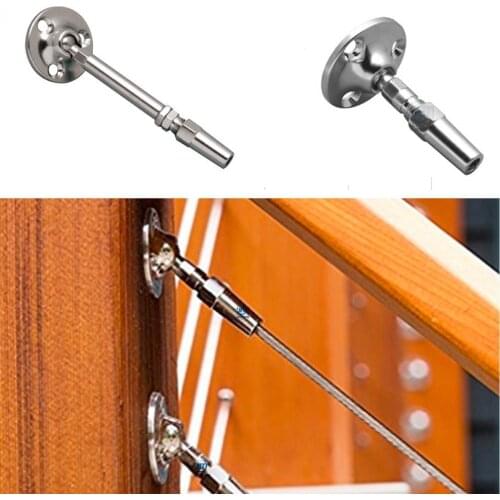 Freeshipping, Stainless Steel Invisible Receiver Stud Cable Railing Cable Threaded Terminal Wire Rope End Fitting Tensioner