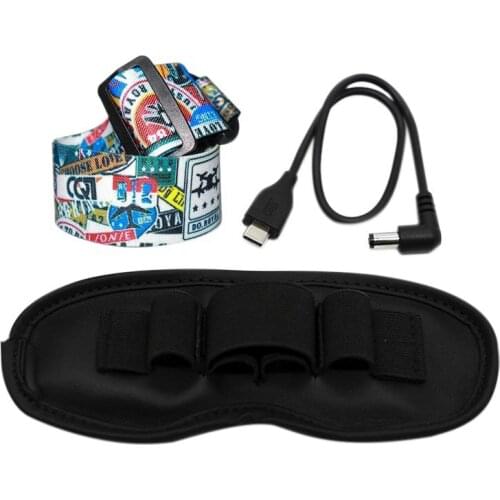 Graffiti Color Headband For DJI V2 FPV Flight Glasses, Fixed Strap, With Charging Cable And Protective Pad