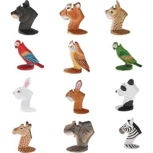 Wooden Carving Animal Eyeglasses Holder Stand Rack Spectacle Display Desktop