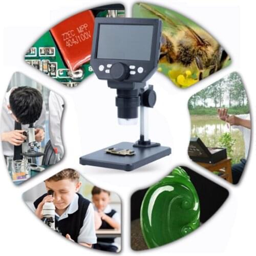 G1000 lens electronic USB microscope digital welding video portable magnifying microscope 4.3 inch LCD camera endoscope