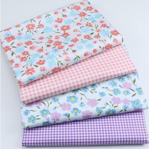 Floral Print Cotton Twill Patchwork Textile Cotton Cloth DIY Sewing Quilted Dormitory Decoration Material Fabric For Kids