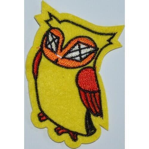 Hot! Yellowbird Animal Cartoon Embroidered Iron on Patch Iron on Badge Patch (Size is about 4.3 * 7.6 cm)