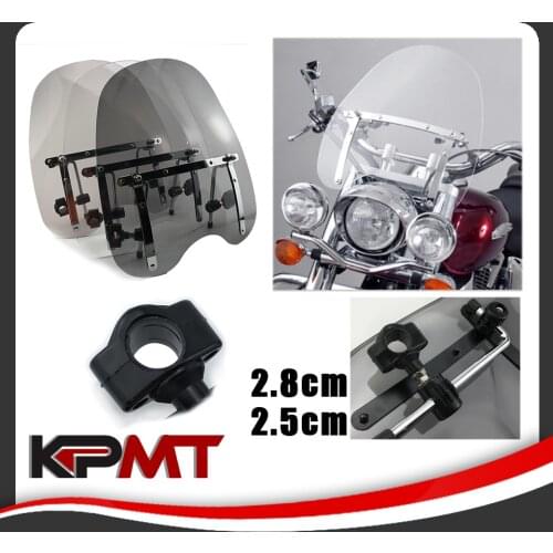 KPMT WindScreen For Yamaha For Suzuki Standards For Honda Shadow Windshield For Harley Davidson Dyna Fatboy XL883 1200 X48 72