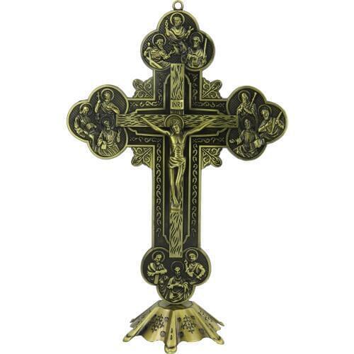 Hankroi Standing Crucifix Metal 12 inches Cross