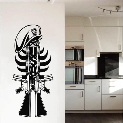 Military American Weapon Cool Wall Poster Home Bedroom Art Coolest Decor Art Design Wall Mural Gun Pattern Wall Decals M-70