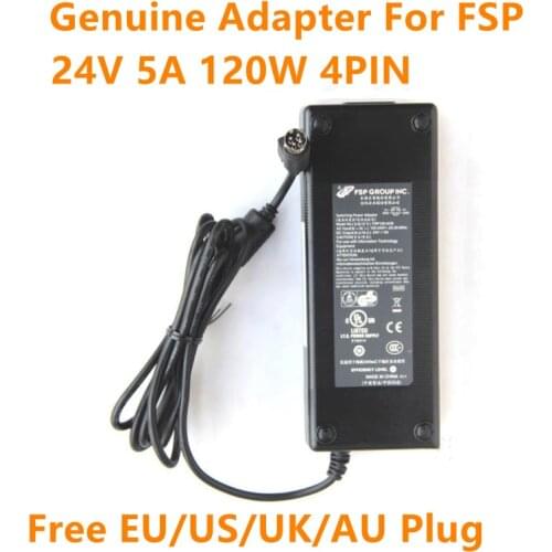 Genuine FSP FSP120-ACB 24V 5A 120W 4PIN AC Adapter For Pioneer POS STEALTHTOUCH-M5 0227B24120 ADP-120TB B Power Supply Charger
