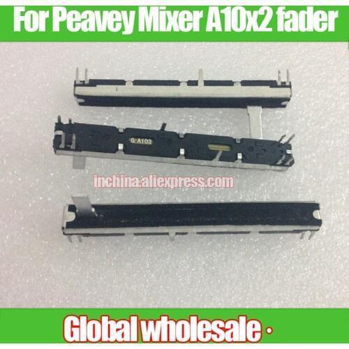 4pcs Straight Slide Potentiometer A10Kx2 For Peavey Mixer / Shank Length 15MM Variable resistors Stereo Fader