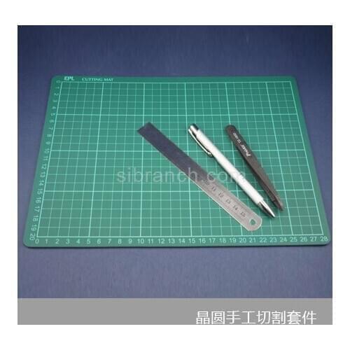 Professional Three-layer Double-sided Cutting Pad Tweezers Diamond Wafer Cutter Experimental Dicing Set