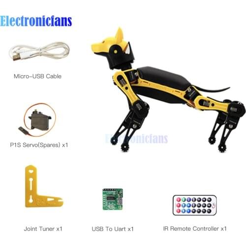Open Source Programmable Intelligent Bionic Robot Dog Palm-sized Robot Dog Bionic Smart Robot Cool Toys for STEM DIY Robot Lover
