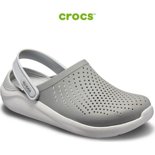 Original Crocs 204592-06J LiteRide Clog Unisex Men 'S Women 'S Gray Sandals/Slippers