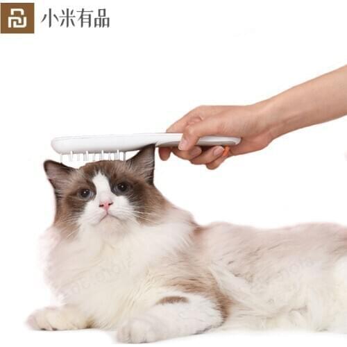 Youpin Carno Pet Hair Brush Sterilization Care Comb Rechargeable Antibacterial Cat And Dog Massage Electric Comb Brush White