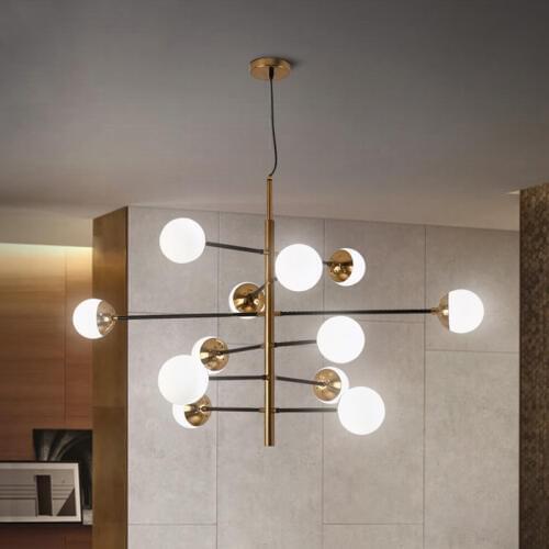 Nordic creative art carved flower glass pendant lights modern simple bedroom living room European restaurant Led pendant lamp