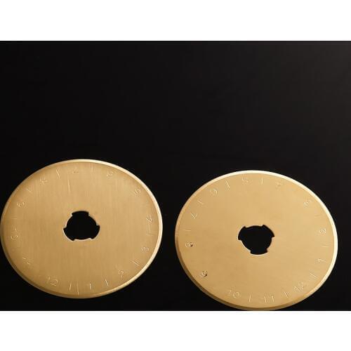 2pcs 45mm Titanium Coated Replacement Rotary Cutter Blades Sharp Leather Paper Quilting Sewing Cut for Cutter Patchwork Tool