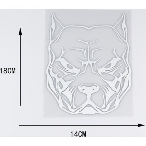 Dog Head Animal Decal Fashion Car Whole Decoration Stickers 14cm*18cm
