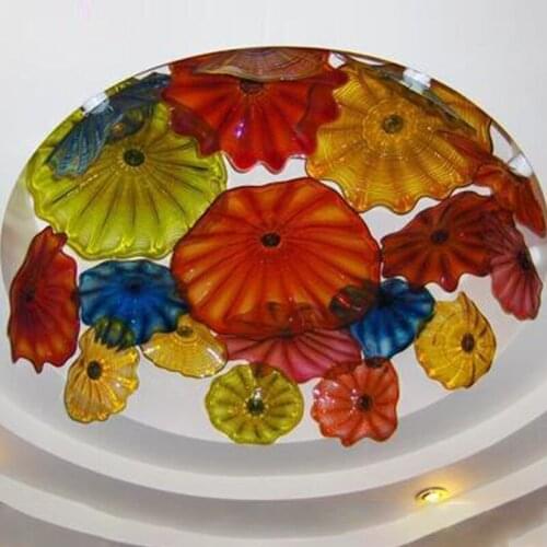 Modern Murano Glass Ceiling Lights Hand Blowing Plate Chandelier Customized Living Room Child Indoor Decor Light Fixture