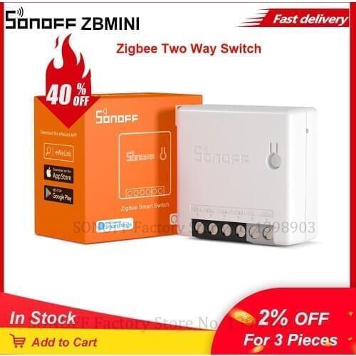 Itead SONOFF Zigbee ZBMINI DIY Smart Switch Relay Breaker Module MINI Two/ 2 Way Switch APP Control Light Swithes For Smart Home