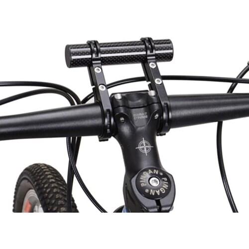 Bike Bicycle Flashlight Holder Handle Bar Front Light Extender Double Tube Mount Tube Mount